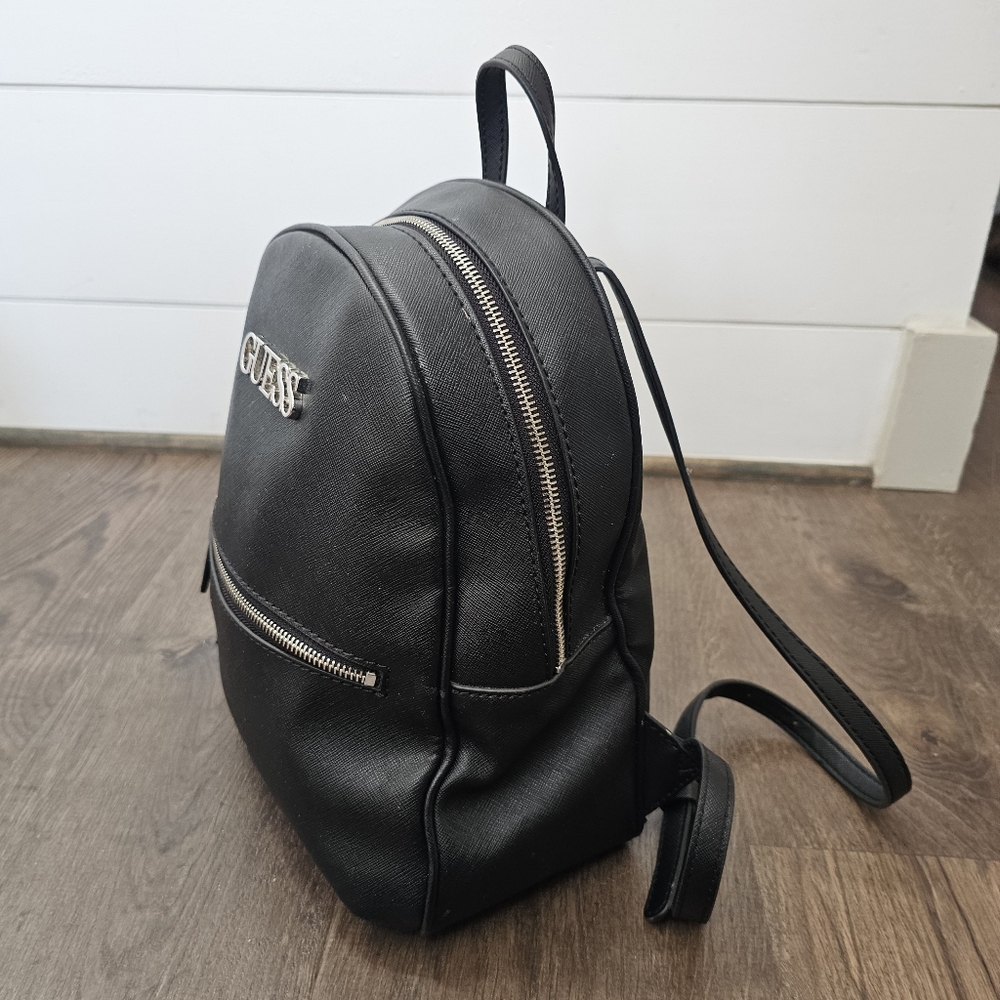 GUESS Black Backpack Purse - Picture 3 of 9